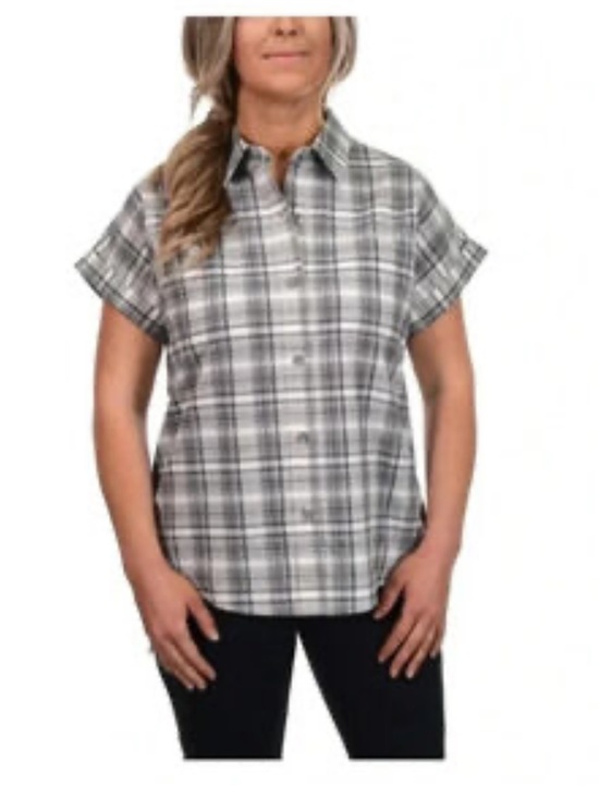 Ridgecut Toughwear Women’s Plaid Short Sleeve Button Down Shirt with Pockets Med - Picture 13 of 13